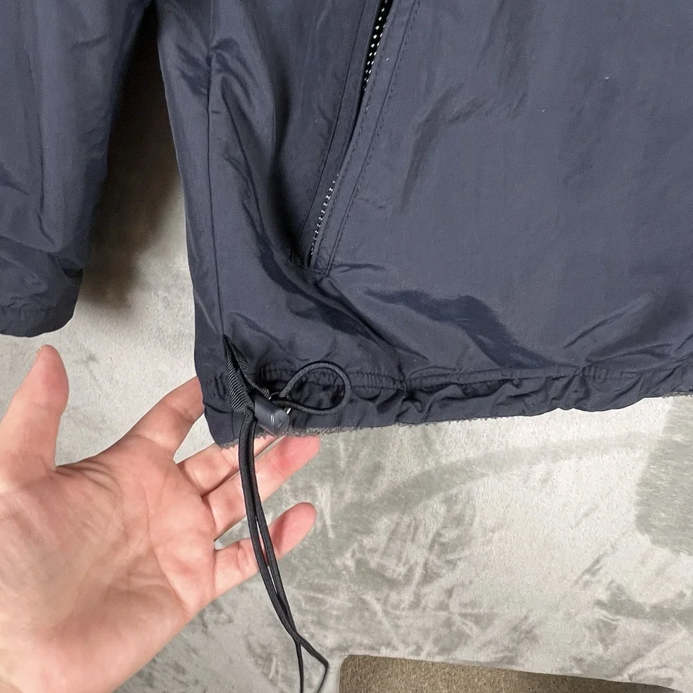 ABERCROMBIE & FITCH Reversible Ski Jacket Mens Size Large Navy Blue Gray ‎ A&F